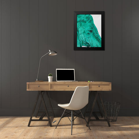 Wild Elephant Black Modern Wood Framed Art Print by Altavilla, Simona