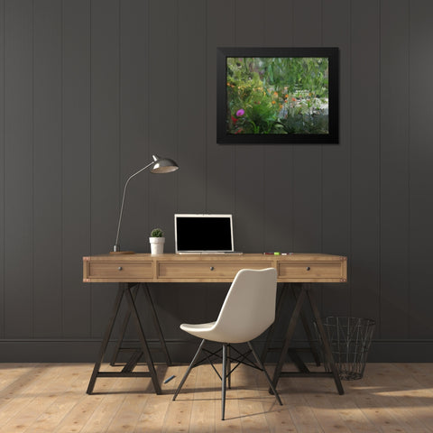 Monets Pond At Giverny Black Modern Wood Framed Art Print by Butcher, Sarah