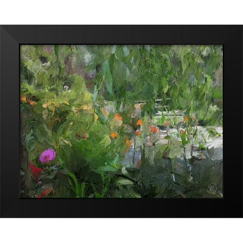 Monets Pond At Giverny Black Modern Wood Framed Art Print by Butcher, Sarah