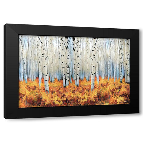 Birch Forest Black Modern Wood Framed Art Print with Double Matting by Butcher, Sarah