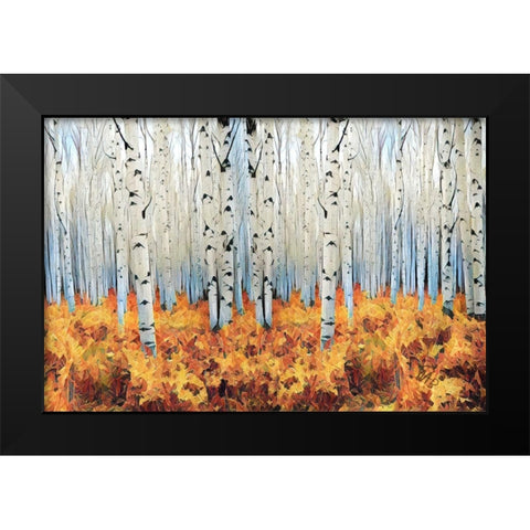 Birch Forest Black Modern Wood Framed Art Print by Butcher, Sarah