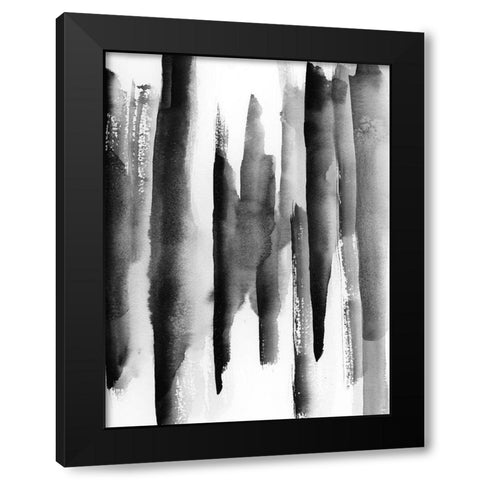 Band W 2 Black Modern Wood Framed Art Print with Double Matting by vdk atelier