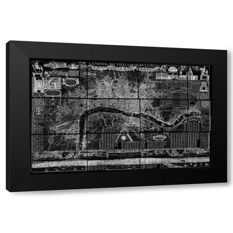 London 2 Black Modern Wood Framed Art Print by Carlson, Tina