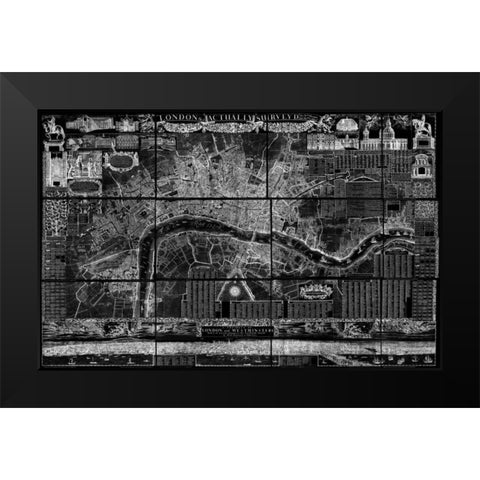 London 2 Black Modern Wood Framed Art Print by Carlson, Tina
