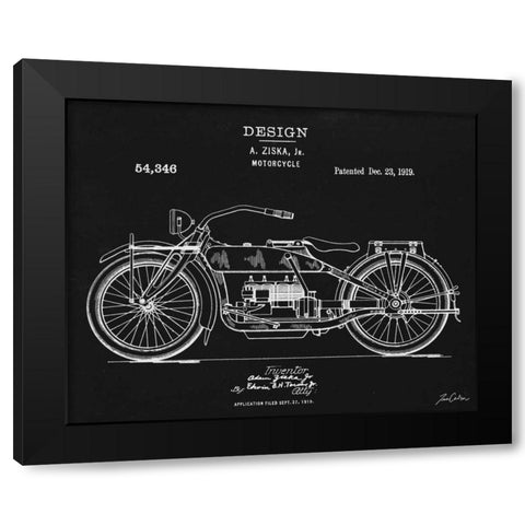 Harley Ziska Black Modern Wood Framed Art Print with Double Matting by Carlson, Tina