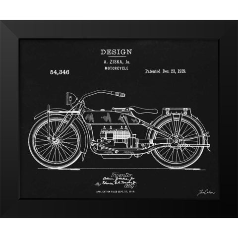 Harley Ziska Black Modern Wood Framed Art Print by Carlson, Tina