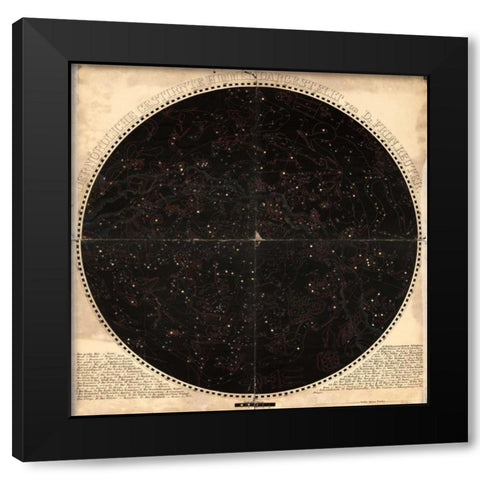 Circular Celestial Black Modern Wood Framed Art Print by Carlson, Tina