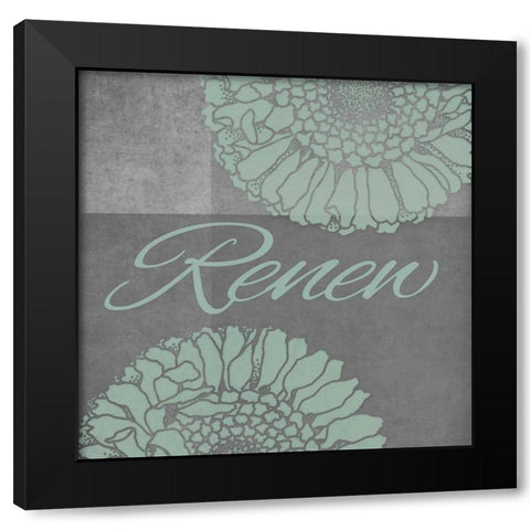 Spa Flower-Renew Black Modern Wood Framed Art Print with Double Matting by Carlson, Tina
