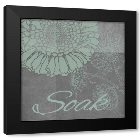 Spa Flower-Soak Black Modern Wood Framed Art Print with Double Matting by Carlson, Tina