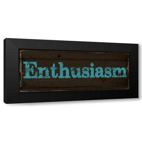 ENTHUSIASM 2 Black Modern Wood Framed Art Print by Greene, Taylor
