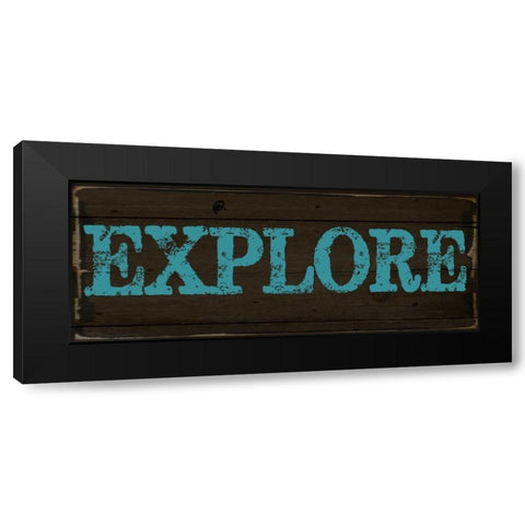 EXPLORE 2 Black Modern Wood Framed Art Print by Greene, Taylor