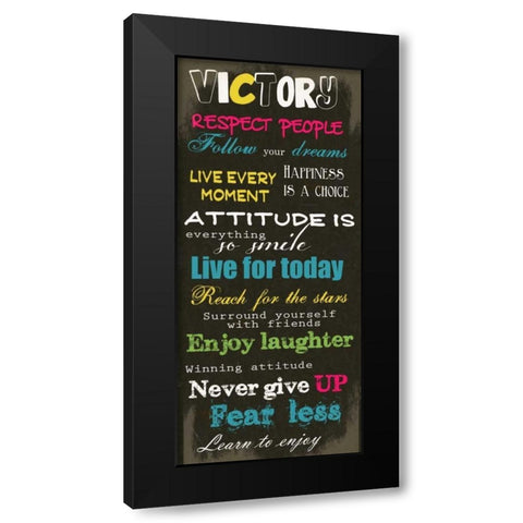 Victory Black Modern Wood Framed Art Print by Greene, Taylor