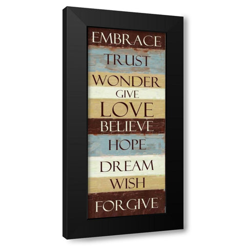 EMBRACE STRIPE ver2 Black Modern Wood Framed Art Print by Greene, Taylor