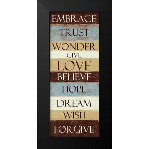 EMBRACE STRIPE ver2 Black Modern Wood Framed Art Print by Greene, Taylor