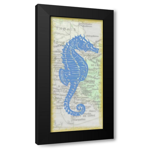 Seahorse Black Modern Wood Framed Art Print by Greene, Taylor