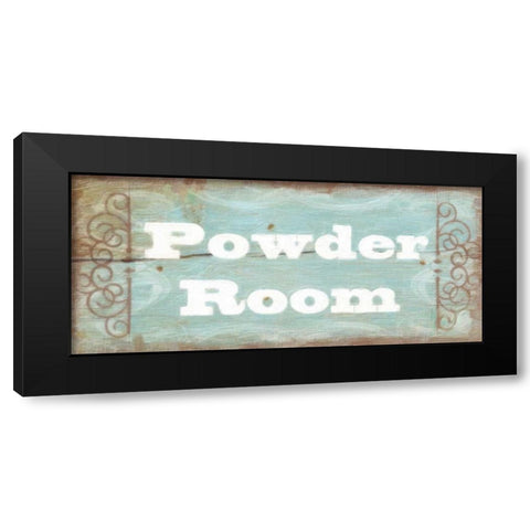 Powder Poom Black Modern Wood Framed Art Print by Greene, Taylor