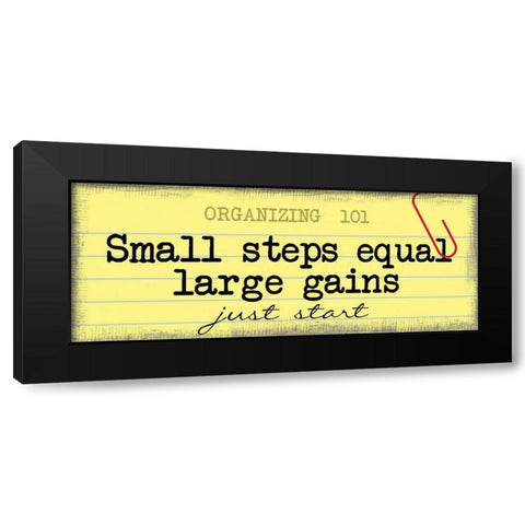 Just Start Black Modern Wood Framed Art Print by Greene, Taylor