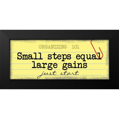 Just Start Black Modern Wood Framed Art Print by Greene, Taylor