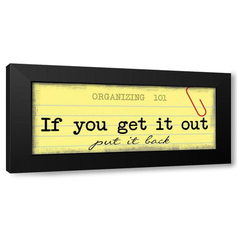 Put it Back Black Modern Wood Framed Art Print with Double Matting by Greene, Taylor