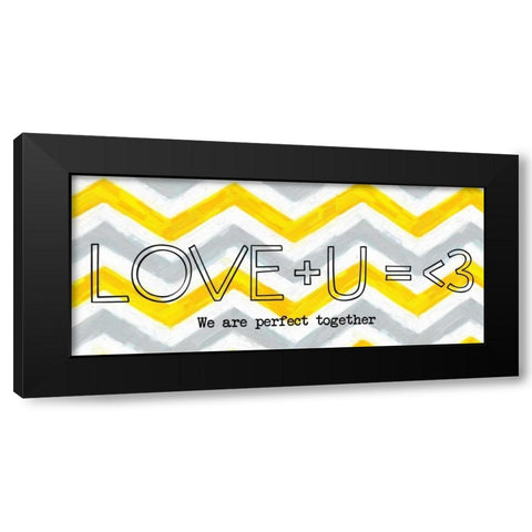 Love Plus Panel Black Modern Wood Framed Art Print with Double Matting by Greene, Taylor