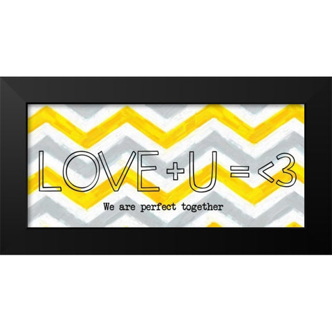 Love Plus Panel Black Modern Wood Framed Art Print by Greene, Taylor