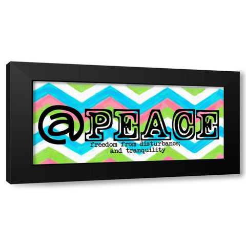 PEACE PANEL Black Modern Wood Framed Art Print with Double Matting by Greene, Taylor