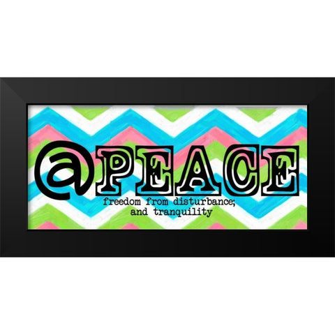 PEACE PANEL Black Modern Wood Framed Art Print by Greene, Taylor
