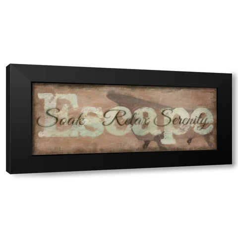 Escape Black Modern Wood Framed Art Print by Greene, Taylor