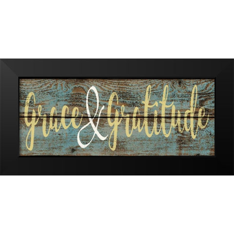 Grace And Gratitude Black Modern Wood Framed Art Print by Greene, Taylor