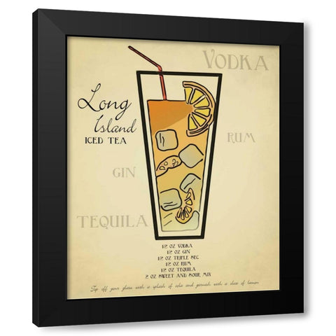 Long Island Black Modern Wood Framed Art Print with Double Matting by Greene, Taylor