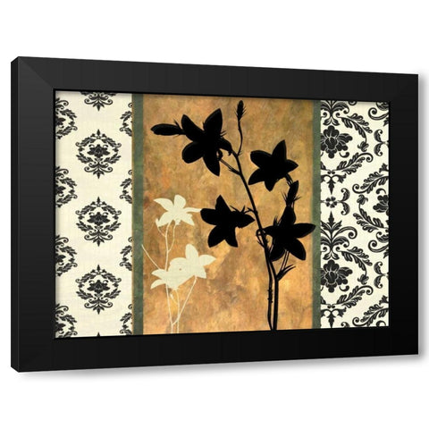 GOLDEN BOTANICAL SILHOUETTE Black Modern Wood Framed Art Print by Greene, Taylor