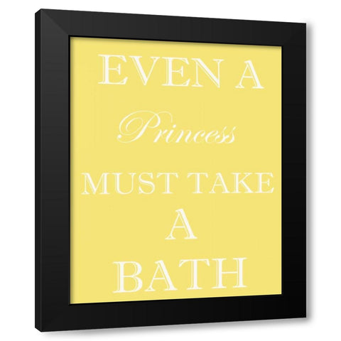 PRINCESS MUST BATHE Black Modern Wood Framed Art Print with Double Matting by Greene, Taylor