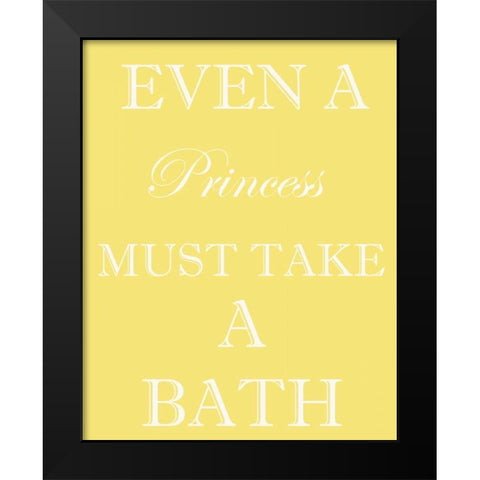 PRINCESS MUST BATHE Black Modern Wood Framed Art Print by Greene, Taylor