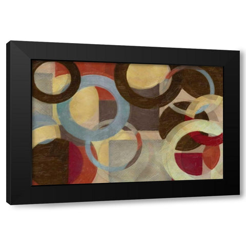HALO WEAVE Black Modern Wood Framed Art Print by Greene, Taylor