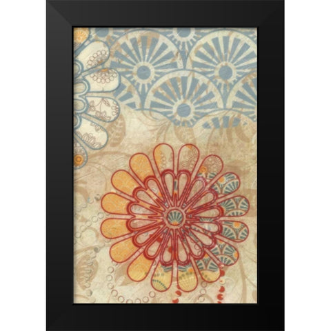 FLORA TRANCE V Black Modern Wood Framed Art Print by Greene, Taylor