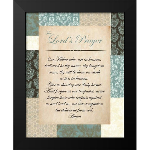 OUR FATHER BLUE Black Modern Wood Framed Art Print by Greene, Taylor