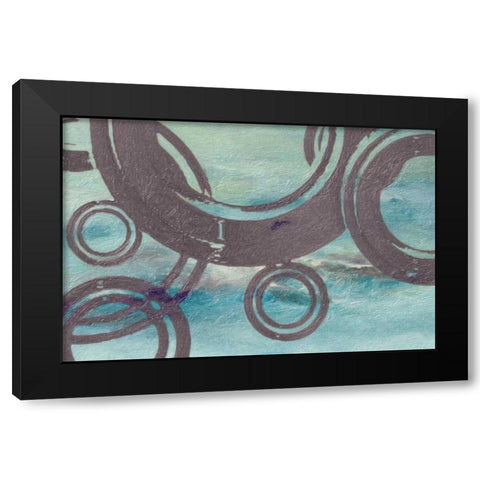 Cement Rings Black Modern Wood Framed Art Print by Greene, Taylor
