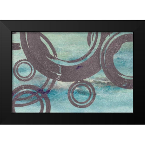 Cement Rings Black Modern Wood Framed Art Print by Greene, Taylor