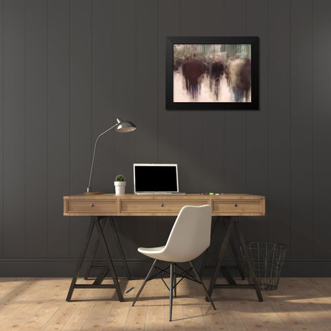 City Life Black Modern Wood Framed Art Print by Greene, Taylor