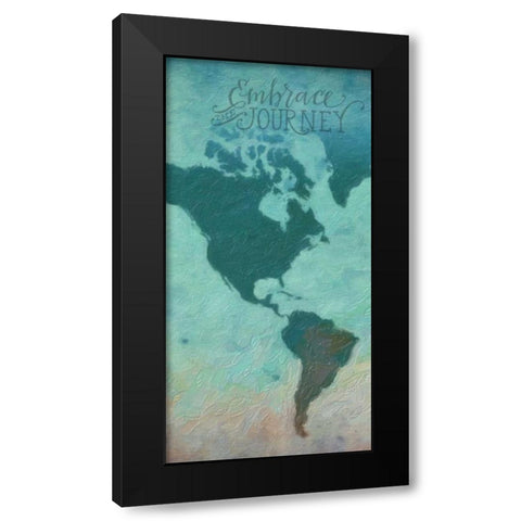 Destinations 2 Black Modern Wood Framed Art Print by Greene, Taylor
