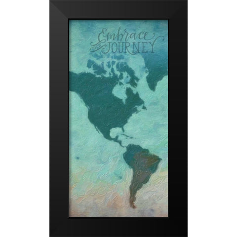 Destinations 2 Black Modern Wood Framed Art Print by Greene, Taylor