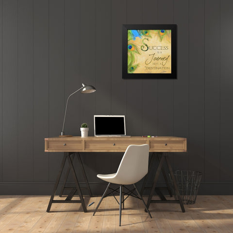 SUCCESS Black Modern Wood Framed Art Print by Greene, Taylor