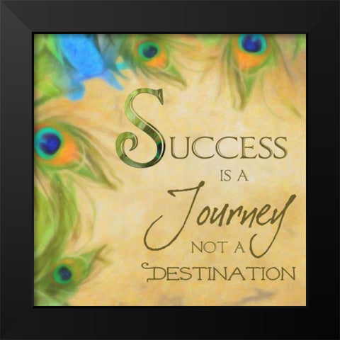 SUCCESS Black Modern Wood Framed Art Print by Greene, Taylor