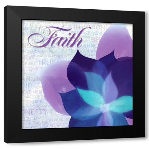 Watercolor Faith Black Modern Wood Framed Art Print by Greene, Taylor