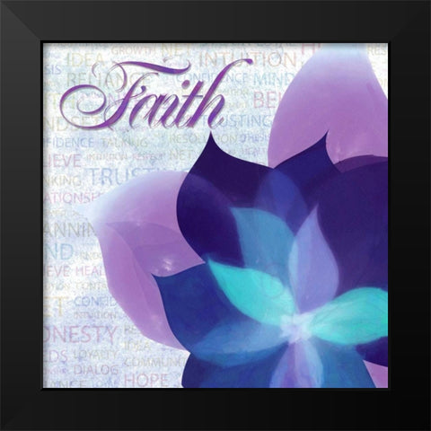 Watercolor Faith Black Modern Wood Framed Art Print by Greene, Taylor