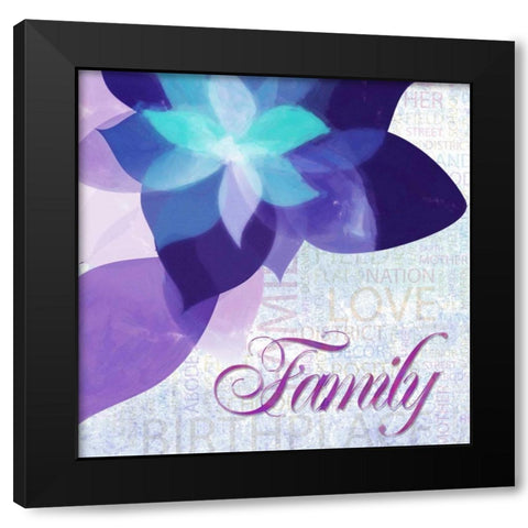 Watercolor Family Black Modern Wood Framed Art Print with Double Matting by Greene, Taylor