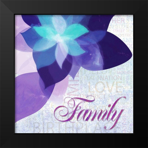 Watercolor Family Black Modern Wood Framed Art Print by Greene, Taylor