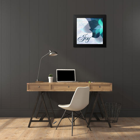 Watercolor Joy Black Modern Wood Framed Art Print by Greene, Taylor