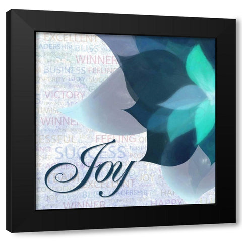 Watercolor Joy Black Modern Wood Framed Art Print by Greene, Taylor