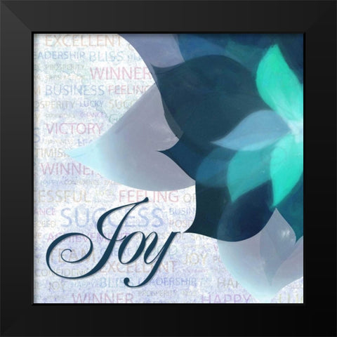 Watercolor Joy Black Modern Wood Framed Art Print by Greene, Taylor
